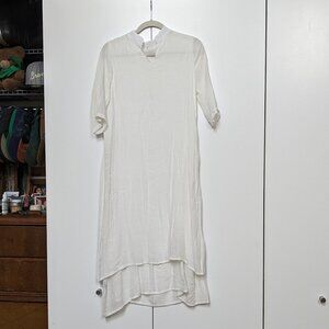 White linen dress